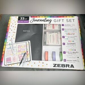 New ZEBRA 33ct Journaling Gift Set - Includes Journal